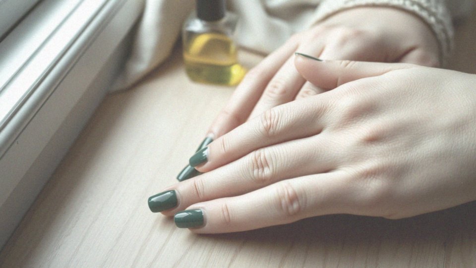 Jak dbać o trwałość manicure w kolorze butelkowej zieleni?