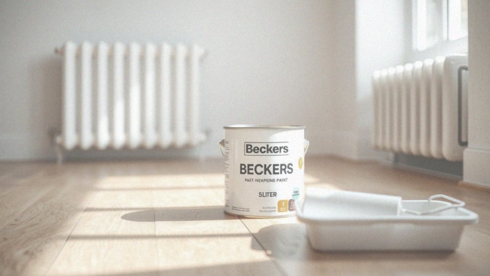 Jakie są cechy farby Beckers o pojemności 5L?